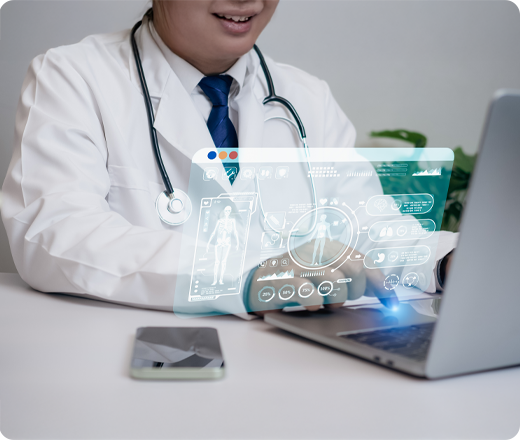 Icon representing secure and compliant healthcare AI solutions